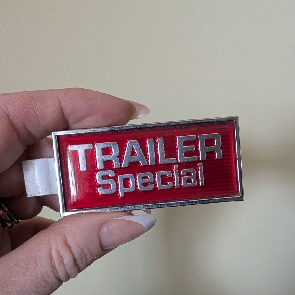 Red and Silver Trailer Special Badge